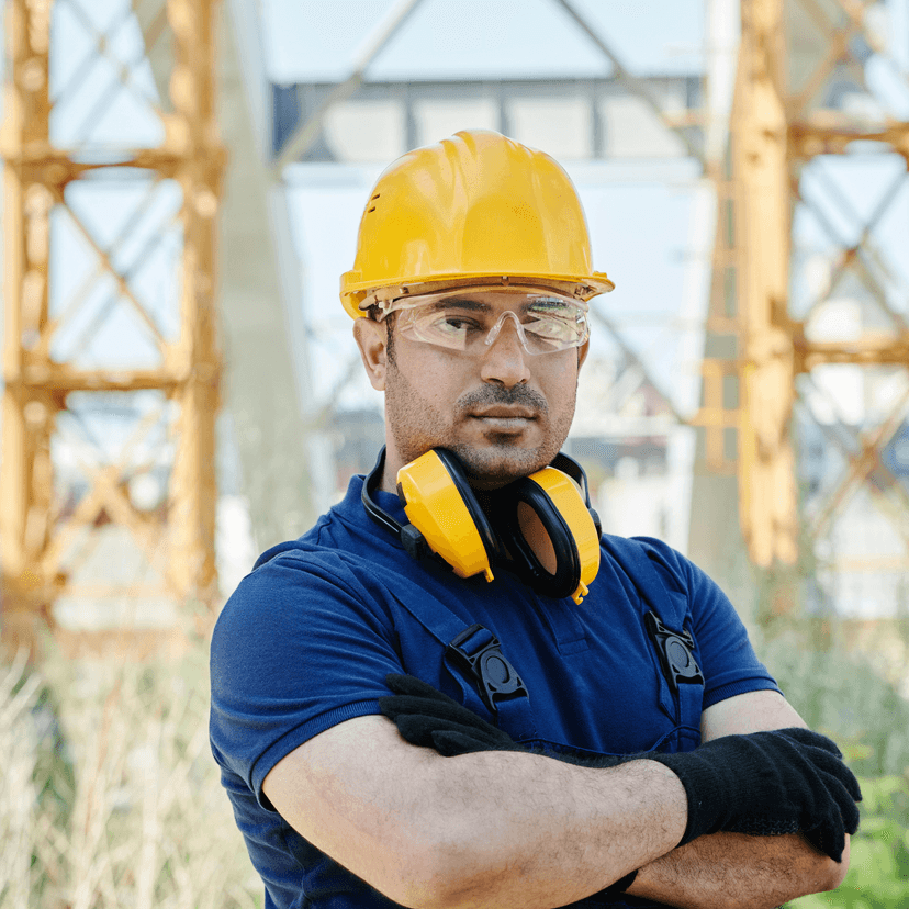 Construction Health & Safety Technician on site